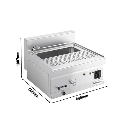 GGM Gastro Commercial Electric Pasta Cooker - Single Tank - Countertop - 28L - 9kW - with Drain Tap