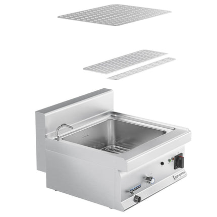 GGM Gastro Commercial Electric Pasta Cooker - Single Tank - Countertop - 28L - 9kW - with Drain Tap