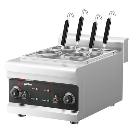GGM Gastro Commercial Electric Pasta Cooker - Single Tank - Countertop - 3kW - with 4 Baskets