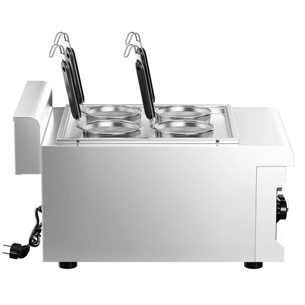 GGM Gastro Commercial Electric Pasta Cooker - Single Tank - Countertop - 3kW - with 4 Baskets