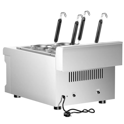 GGM Gastro Commercial Electric Pasta Cooker - Single Tank - Countertop - 3kW - with 4 Baskets