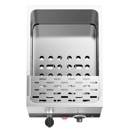GGM Gastro Commercial Electric Pasta Cooker - Single Tank - Countertop - 40L - 3.2kW - with Drain Tap - with 3 Baskets