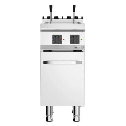 GGM Gastro Commercial Electric Pasta Cooker - Single Tank - Freestanding - 18L - 6kW - with Drain Tap - on Cupboard Base - 1-Door