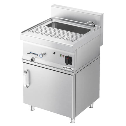 GGM Gastro Commercial Electric Pasta Cooker - Single Tank - Freestanding - 28L - 9kW - with Drain Tap - on Cupboard Base - 1-Door