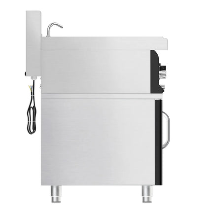 GGM Gastro Commercial Electric Pasta Cooker - Single Tank - Freestanding - 26L - 6kW - with Drain Tap - on Cupboard Base - 1-Door