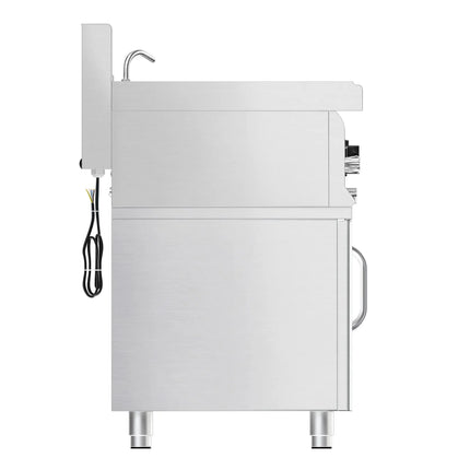 GGM Gastro Commercial Electric Pasta Cooker - Single Tank - Freestanding - 28L - 9kW - with Drain Tap - on Cupboard Base - 1-Door