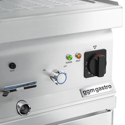 GGM Gastro Commercial Electric Pasta Cooker - Single Tank - Freestanding - 26L - 6kW - with Drain Tap - on Cupboard Base - 1-Door - 700mm Depth