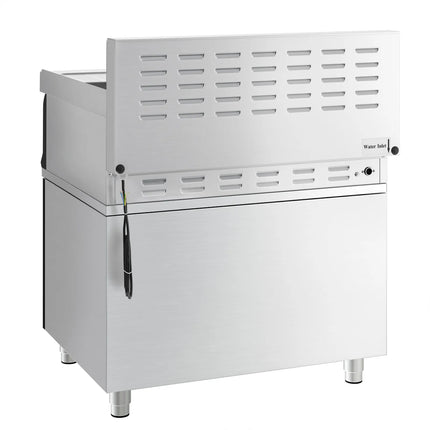 GGM Gastro Commercial Electric Pasta Cooker - Twin Tank - Freestanding - 2x 26L - 12kW - with Drain Tap - on Cupboard Base - 2-Door - 700mm Depth