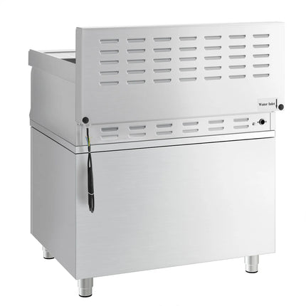 GGM Gastro Commercial Electric Pasta Cooker - Twin Tank - Freestanding - 2x26L - 12kW - with Drain Tap - on Cupboard Base - 2-Door - 700mm Depth