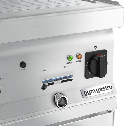 GGM Gastro Commercial Electric Pasta Cooker - Twin Tank - Freestanding - 2x26L - 12kW - with Drain Tap - on Cupboard Base - 2-Door - 700mm Depth