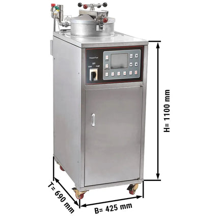GGM Gastro Commercial Electric Pressure Fryer - 15 litres - 4kW - Digital - with built-in oil filtration