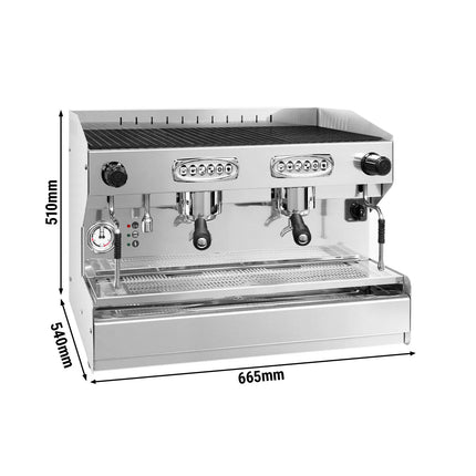 GGM Gastro Commercial Espresso Machine "Allegro" - 2 Group - Pre-infusion System & 2 Steam Wands