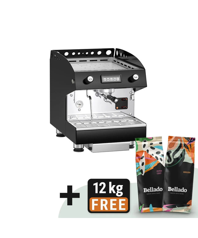 GGM Gastro Commercial Espresso Machine Compact - 1 Group - Pre-infusion System & 1 Steam Wand