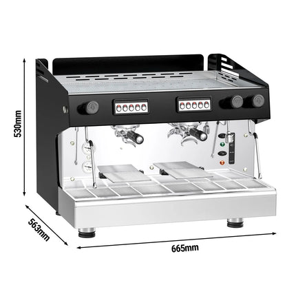GGM Gastro Commercial Espresso Machine Compact - 2 Group - Manual - Pre-infusion System & 2 Steam Wands