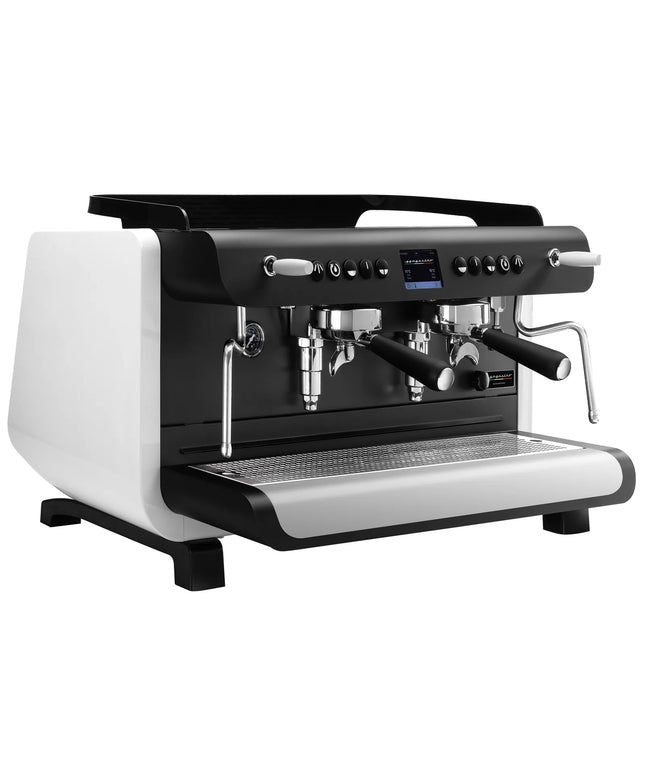 GGM Gastro Commercial Espresso Machine Compact - 2 Group - Multi-boiler - with Touchscreen - Separate Temperature Control - Pre-infusion System & 2 Steam Wands - White