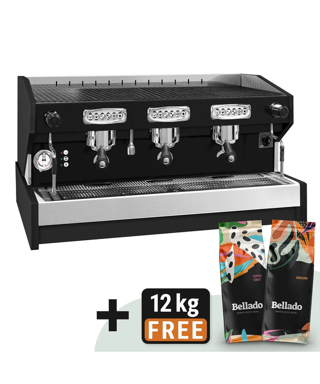 GGM Gastro Commercial Espresso Machine "Eminence" - 3 Group - Pre-infusion System & 3 Steam Wands