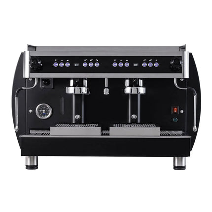 GGM Gastro Commercial Espresso Machine "Grace" - 2 Group - with Digital Display - Pre-infusion System & 2 Steam Wands - Black