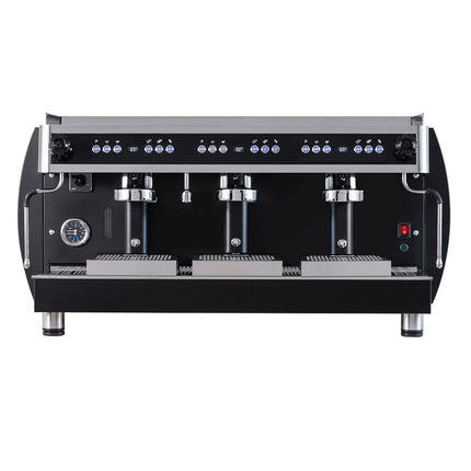 GGM Gastro Commercial Espresso Machine "Grace" - 3 Group - with Digital Display - Pre-infusion System & 2 Steam Wands - Black