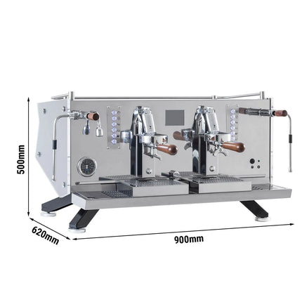 GGM Gastro Commercial Espresso Machine "Suprema" - 2 Group - Multi-boiler - with Touchscreen - Separate Temperature Control - Pre-infusion System & 2 Steam Wands