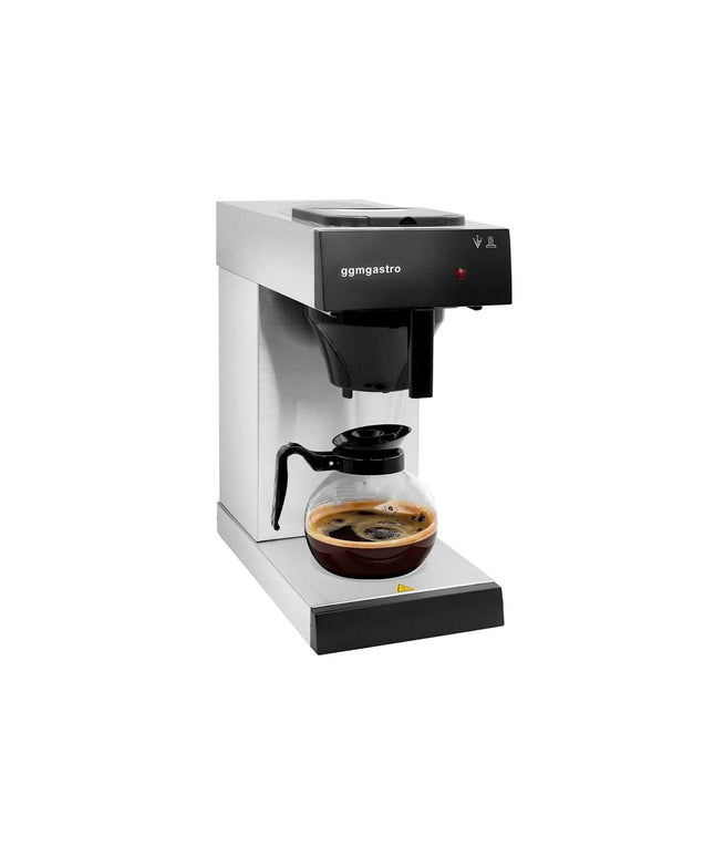 GGM Gastro Commercial Filter Coffee Machine - 1.8L - 1.4 kW - with manual fill & 2 hot plates - incl. 1 glass jug