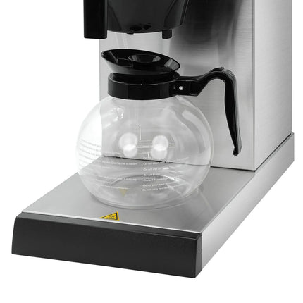 GGM Gastro Commercial Filter Coffee Machine - 1.8L - 1.4 kW - with manual fill & 2 hot plates - incl. 1 glass jug