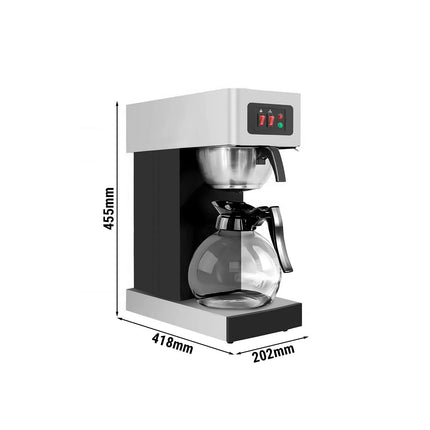 GGM Gastro Commercial Filter Coffee Machine - 1.8L - 2.0 kW - with manual fill - incl. 2 glass jugs