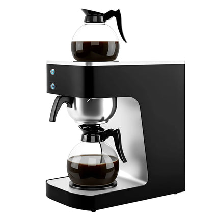 GGM Gastro Commercial Filter Coffee Machine - 1.8L - 2.0 kW - with manual fill & 2 hot plates - incl. 2 glass jugs