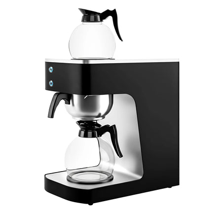 GGM Gastro Commercial Filter Coffee Machine - 1.8L - 2.0 kW - with manual fill & 2 hot plates - incl. 2 glass jugs