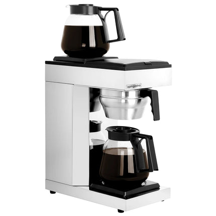GGM Gastro Commercial Filter Coffee Machine - 1.8L - 2.39 kW - with manual fill & 2 hot plates - incl. 2 glass jugs