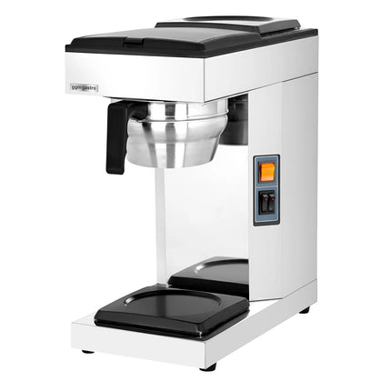 GGM Gastro Commercial Filter Coffee Machine - 1.8L - 2.39 kW - with manual fill & 2 hot plates - incl. 2 glass jugs