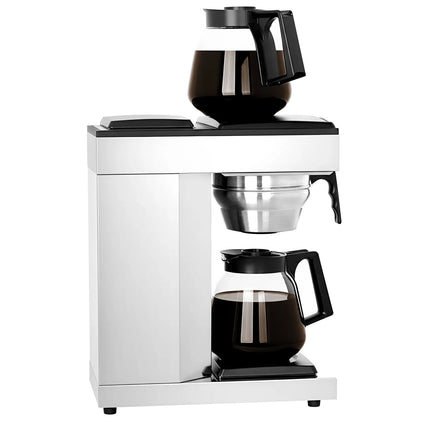 GGM Gastro Commercial Filter Coffee Machine - 1.8L - 2.39 kW - with manual fill & 2 hot plates - incl. 2 glass jugs