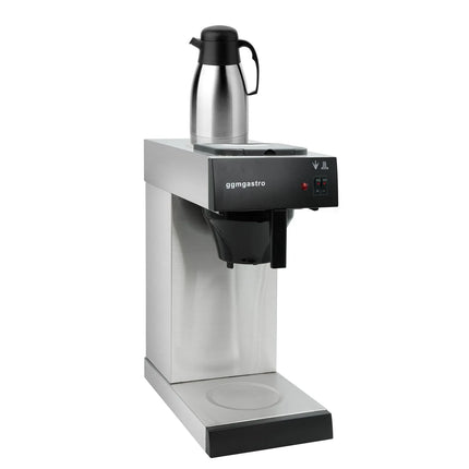 GGM Gastro Commercial Filter Coffee Machine - 2.0L - 1.4 kW - with manual fill & hot plate - incl. 1 thermal flask