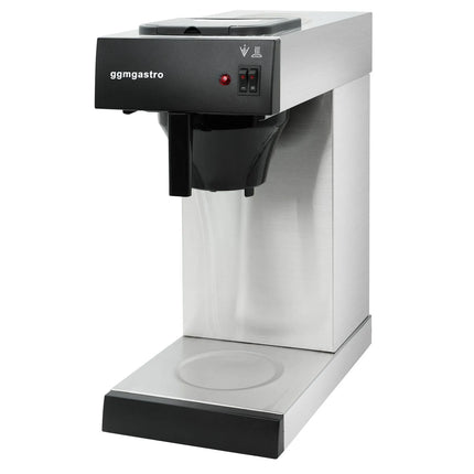 GGM Gastro Commercial Filter Coffee Machine - 2.0L - 1.4 kW - with manual fill & hot plate - incl. 1 thermal flask