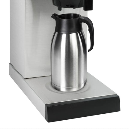 GGM Gastro Commercial Filter Coffee Machine - 2.0L - 1.4 kW - with manual fill & hot plate - incl. 1 thermal flask