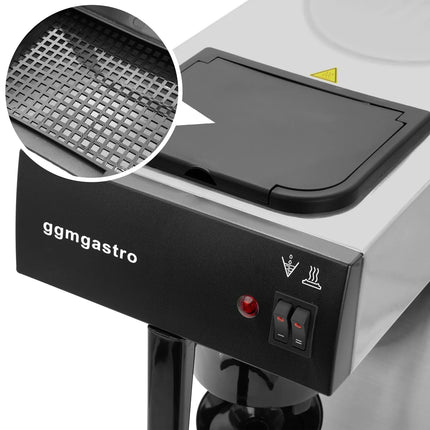 GGM Gastro Commercial Filter Coffee Machine - 2.0L - 1.4 kW - with manual fill & hot plate - incl. 1 thermal flask