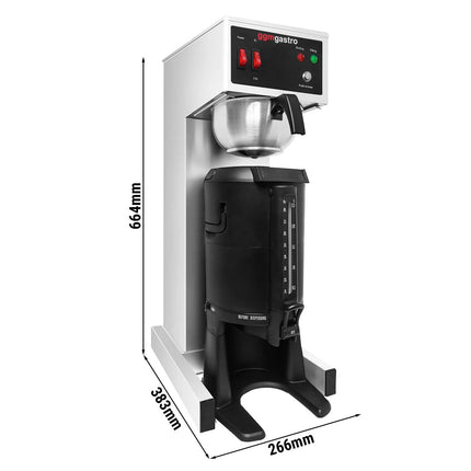 GGM Gastro Commercial Filter Coffee Machine - 2.5L - 2.0 kW - with direct water connection - incl. thermal flask