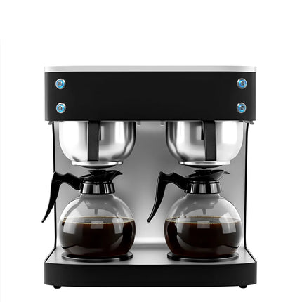 GGM Gastro Commercial Filter Coffee Machine - 2x 1.8L - 4.04 kW - with manual fill & 4 hot plates - incl. 2 glass jugs