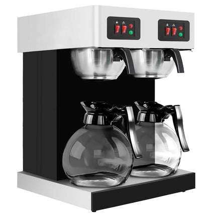 GGM Gastro Commercial Filter Coffee Machine - 2x 1.8L - 4.04 kW - with manual fill - incl. 2 glass jugs