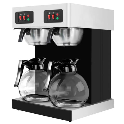 GGM Gastro Commercial Filter Coffee Machine - 2x 1.8L - 4.04 kW - with manual fill - incl. 2 glass jugs