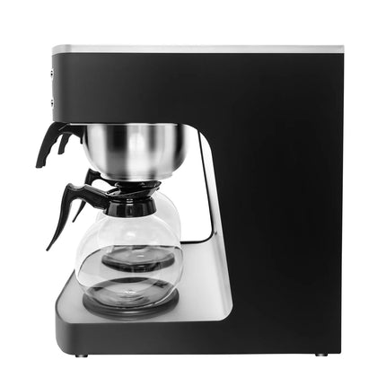 GGM Gastro Commercial Filter Coffee Machine - 2x 1.8L - 4.04 kW - with manual fill & 4 hot plates - incl. 2 glass jugs
