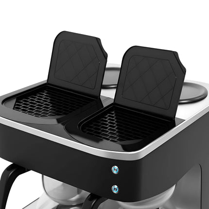 GGM Gastro Commercial Filter Coffee Machine - 2x 1.8L - 4.04 kW - with manual fill & 4 hot plates - incl. 2 glass jugs