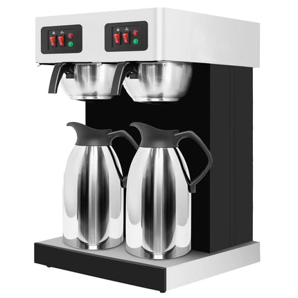 GGM Gastro Commercial Filter Coffee Machine - 2x 2.0L - 3.8 kW - with manual fill - incl. 2 thermal flasks