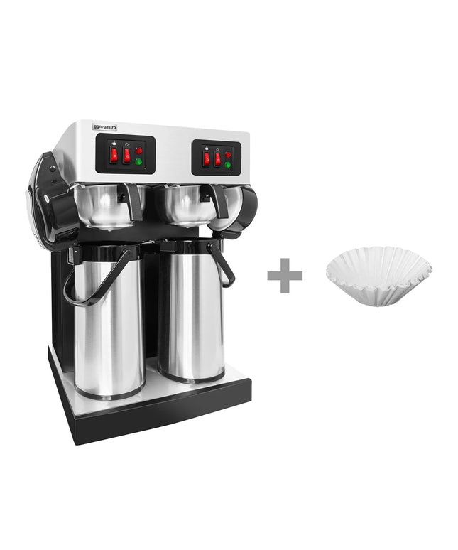 GGM Gastro Commercial Filter Coffee Machine - 2x 2.2L - 3.8 kW - with manual fill - incl. 2 airpots