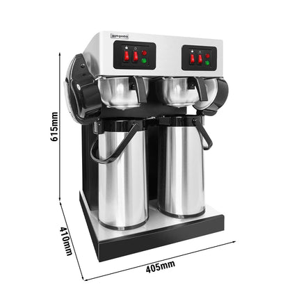 GGM Gastro Commercial Filter Coffee Machine - 2x 2.2L - 3.8 kW - with manual fill - incl. 2 airpots