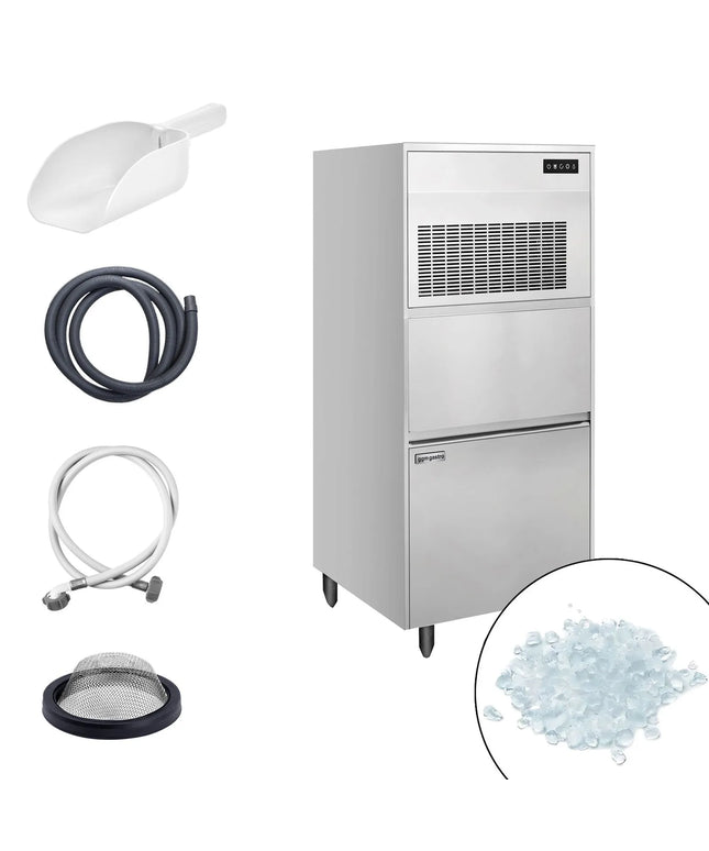 GGM Gastro Commercial Flake Ice Machine - 164kg/24h - with Storage Bin