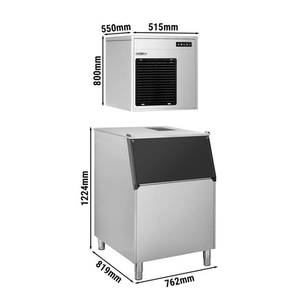 GGM Gastro Commercial Flake Ice Machine - Modular - 220kg/24h - incl. Ice Storage Bin