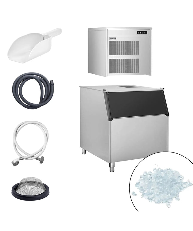 GGM Gastro Commercial Flake Ice Machine - Modular - 390kg/24h - incl. Ice Storage Bin