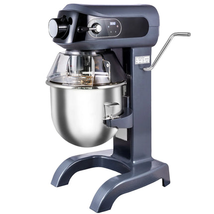 GGM Gastro Commercial Floor Standing Planetary Mixer – 20 Litres – 1.1 kW – with Display, Lighting & 3 Attachments – Light Ivory