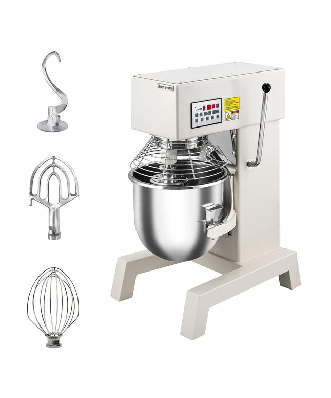 GGM Gastro Commercial Floor Standing Planetary Mixer  - 20L - 1,1kW - incl. 3 attachments - Digital