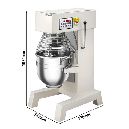 GGM Gastro Commercial Floor Standing Planetary Mixer  - 30L - 1,5kW - incl. 3 attachments - Digital
